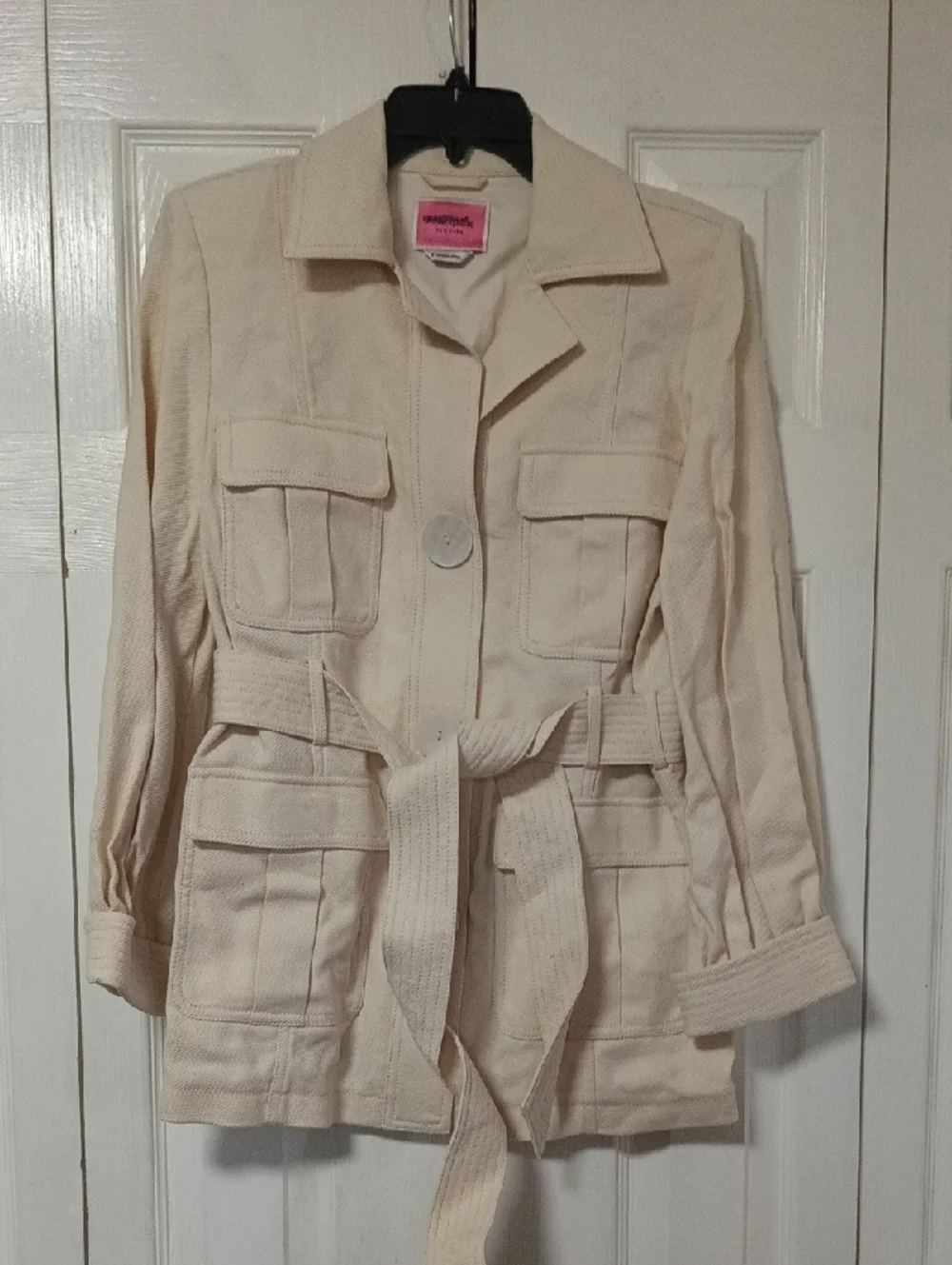 kate spade Luxe Twill Belted Utility Trench Jacket